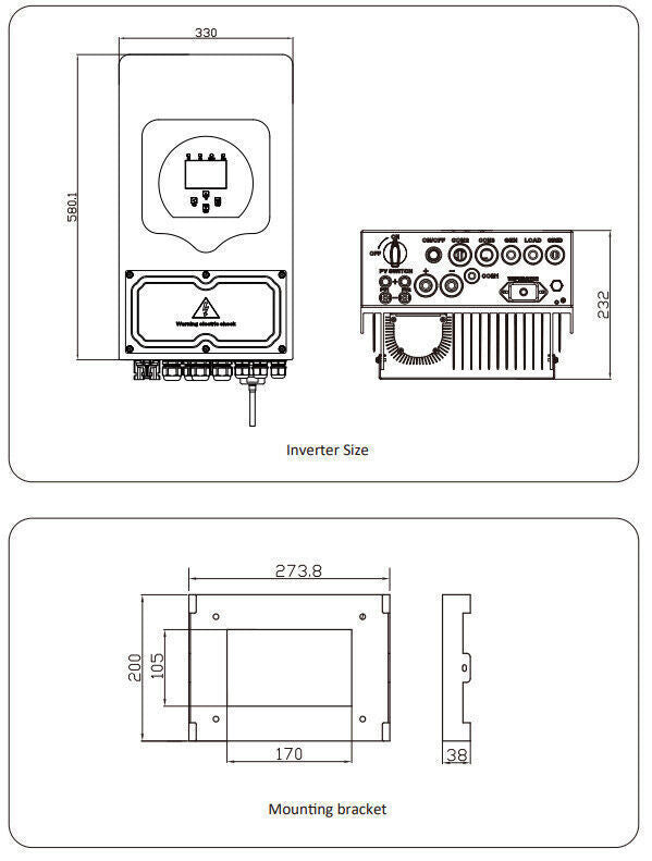 Deye 5KW Hybrid Solar Wechselrichter 5000W 5KW 50/60Hz WIFI 51,2V Bat