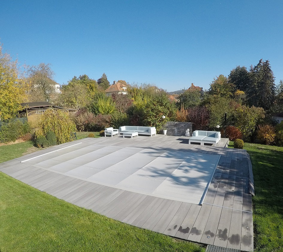 Standard Rollabdeckung 6 x 3m blau RECHTECKBECKEN Abdeckung Pool Schwimmbecken
