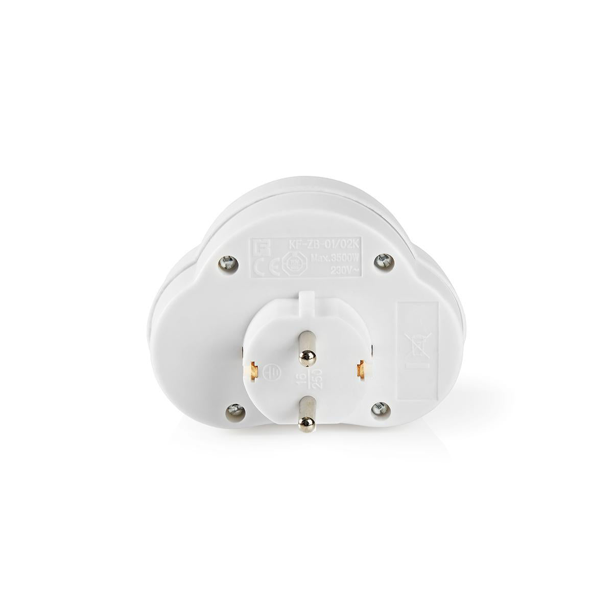 Doppelsteckdose 2 fach Steckdose Schuko Y Adapter mit Schalter Mehrfachstecker