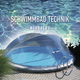 Cabrio Dom 7,30 x 3,6m Oval schmaler Handlauf Schwimmbad Pool Überdachung Solar