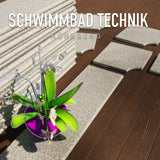 Beckenrandstein 9 x 5m Cristal Grey GRANIT Schwimmbeckenumrandung
