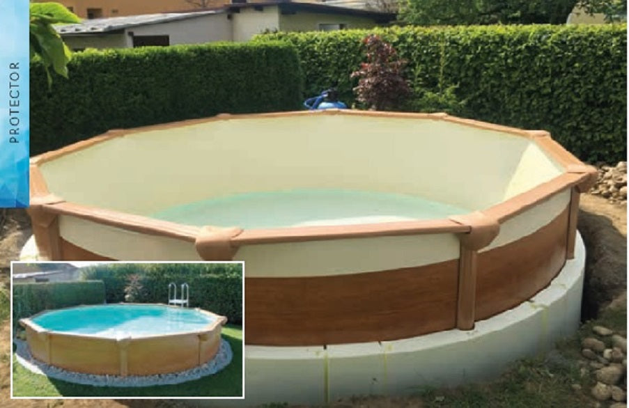 Druckschutz 5,5m Wärmeschutz 1,20m hoch Isolationsschutz Pool breiter Handlauf