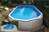 Druckschutz 610 x 360cm 50cm hoch Oval Wärmeschutz Isolationsschutz Pool