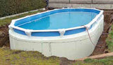 Druckschutz 4,9 x 3,6m 100cm hoch Wärmeschutz Isolationsschutz Ovale Pools