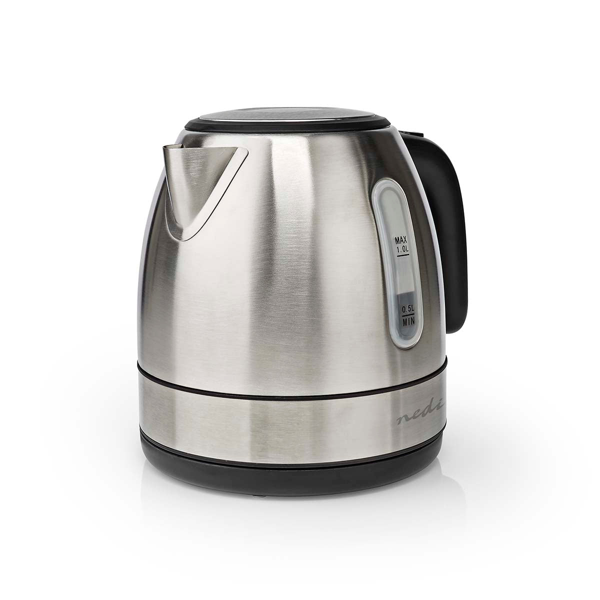 Edelstahl Wasserkocher 1l 2150W Kabellos 360° Drehbasis Strix® Controller