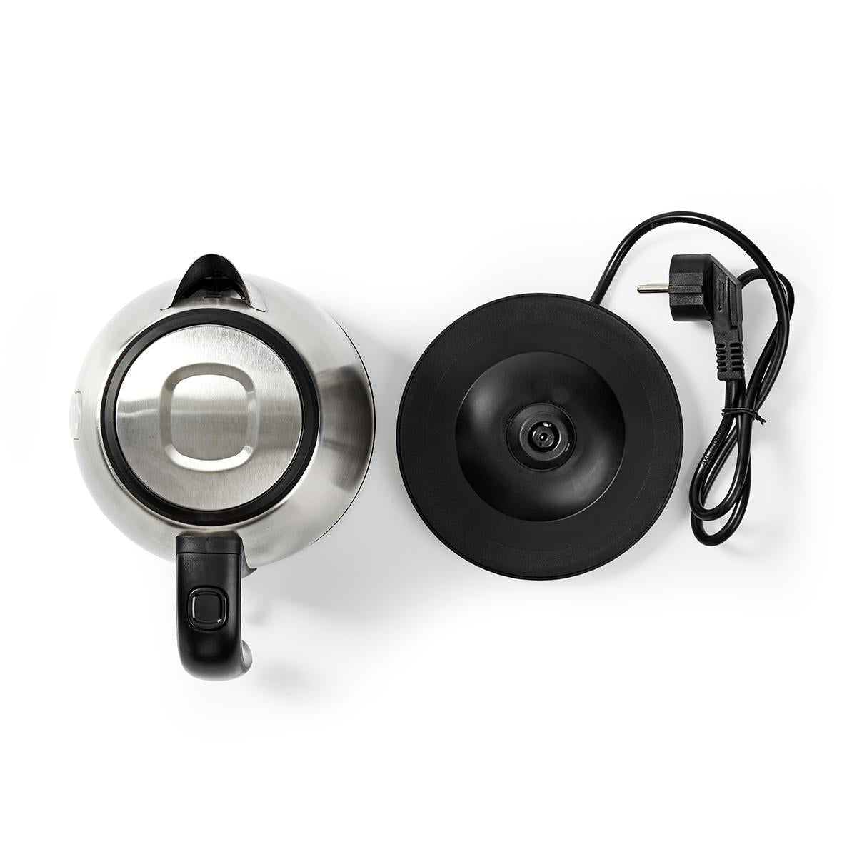 Edelstahl Wasserkocher 1l 2150W Kabellos 360° Drehbasis Strix® Controller