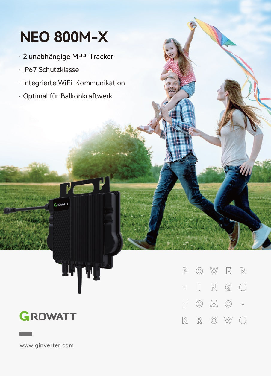 880W/800W Balkonkraftwerk Steckerfertig Neo 800M Wifi