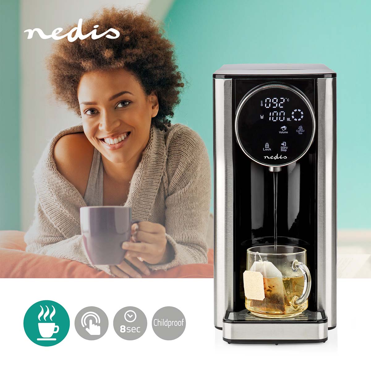 Heisswasserspender  2,7l  digital Teewasser Teekocher Digital Wasserkocher
