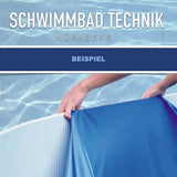 Pool 3,6 x 1,2m + Skimmerset breiter Handlauf Stahlwand Schwimmbecken
