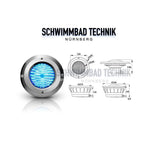 LED Unterwasserscheinwerfer RGB 1500lm Poolleuchte Edelstahl-Blende Fernbedien.
