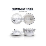 LED Unterwasserscheinwerfer RGB 1500lm Poolleuchte Edelstahl-Blende Fernbedien.