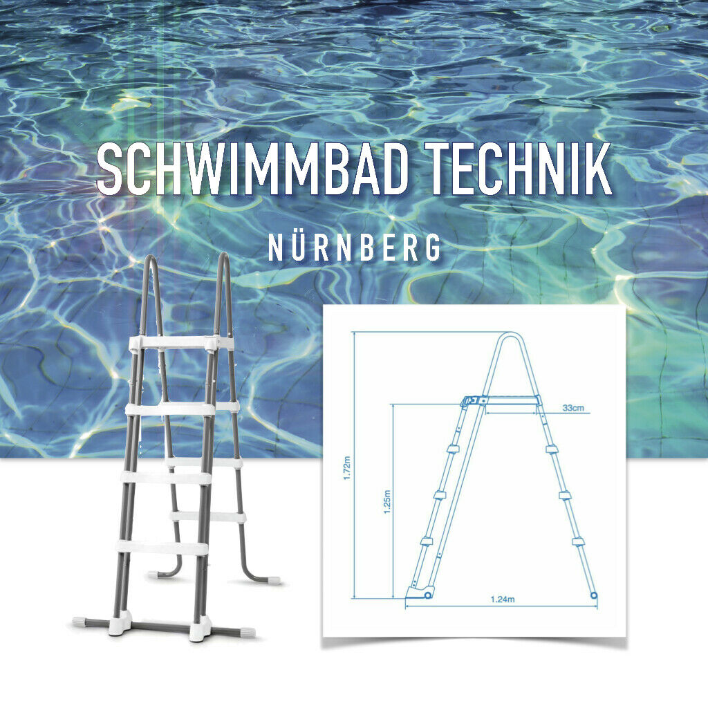 Schwimmbadleiter 122cm Poolleiter Sicherheitsleiter Pool 122cm Hoch Leiter