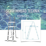 Schwimmbadleiter 122cm Poolleiter Sicherheitsleiter Pool 122cm Hoch Leiter