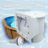 Pool  6,10 x 3,60 x 1,35m Holzdekor Stahlwand Schwimmbecken breiter Handlauf