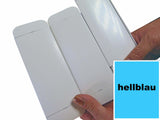 Rollabdeckung 7,0 x 3,50m elektrisch hellblau Rollenergy PVC-Lamellen
