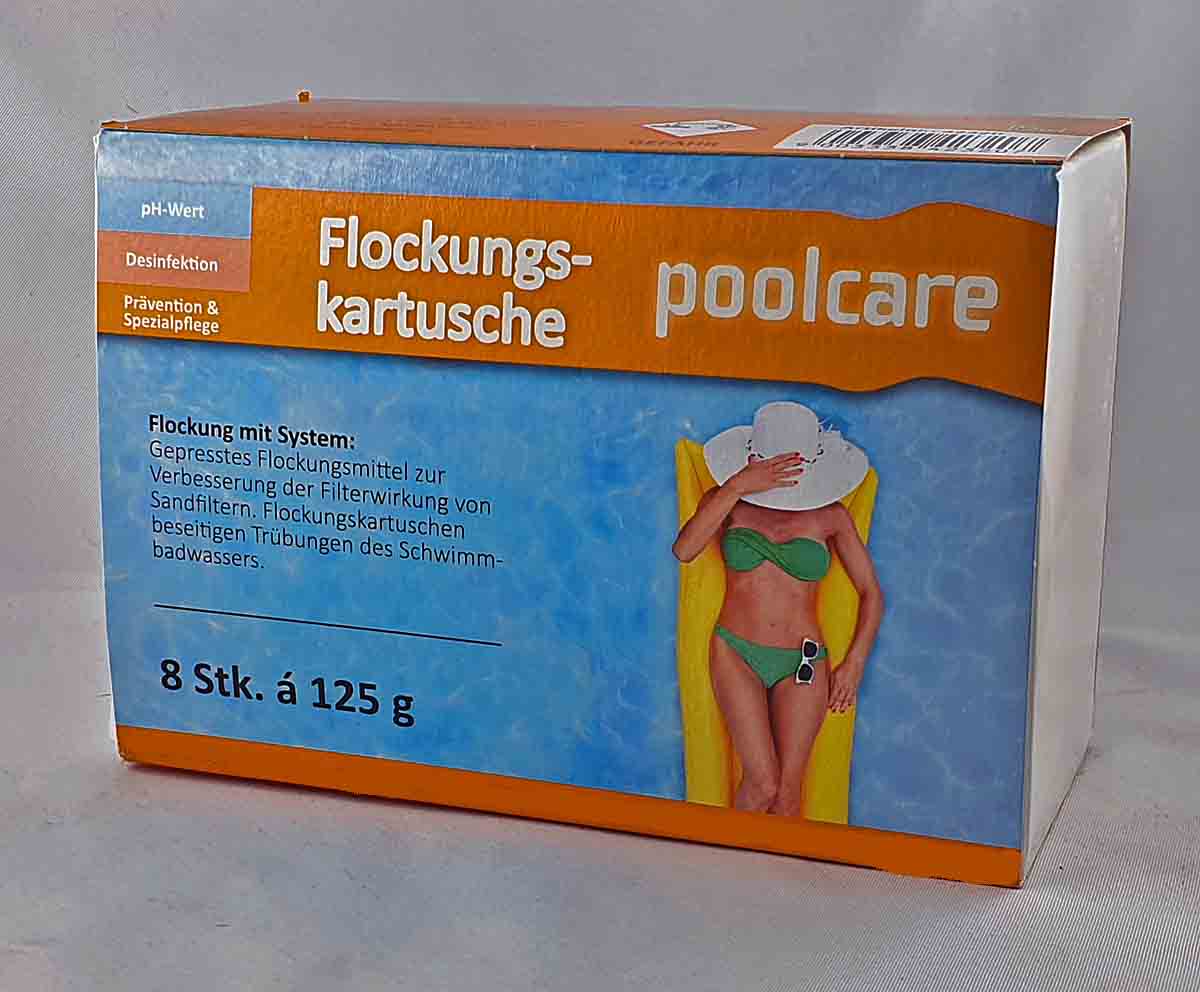 Chlorfreie 1kg (8St je 125g) Flockungskartusche Flockmittel-Tabs Flockungsmittel