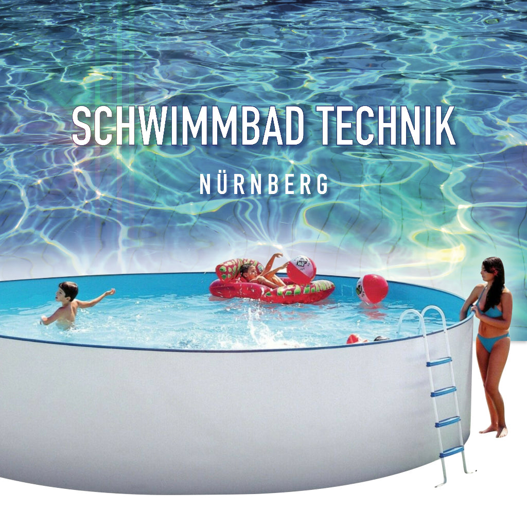 Pool 4,5 x 0,9 + Einbauskimmer + Düse Stahlwandbecken Pool Schwimmbecken