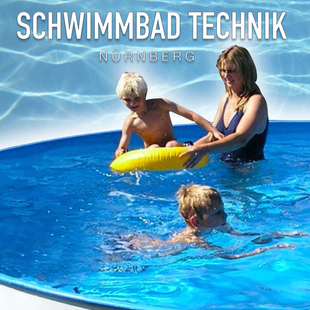 Pool 3,50 x 0,90m + Pumpe + Skimmer Düse Stahlwand Schwimmbecken