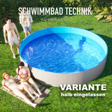 Pool 3,5 x 1,2m + Skimmerset Stahlwand Schwimmbecken