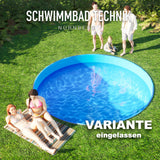 Pool 4,6 x 1,2m + Skimmer Stahlwand Schwimmbecken mit breiten Handlauf