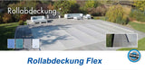 Flex Rollabdeckung 8 x 4m weiß für RECHTECKBECKEN Flex Pool Schwimmbecken