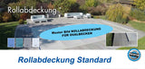 Rollabdeckung OVALBECKEN 8 x 4m weiß für Standard Pool Schwimmbecken