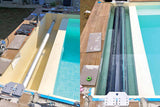 Rollabdeckung 7,0 x 3,50m elektrisch beige Rollenergy PVC-Lamellen