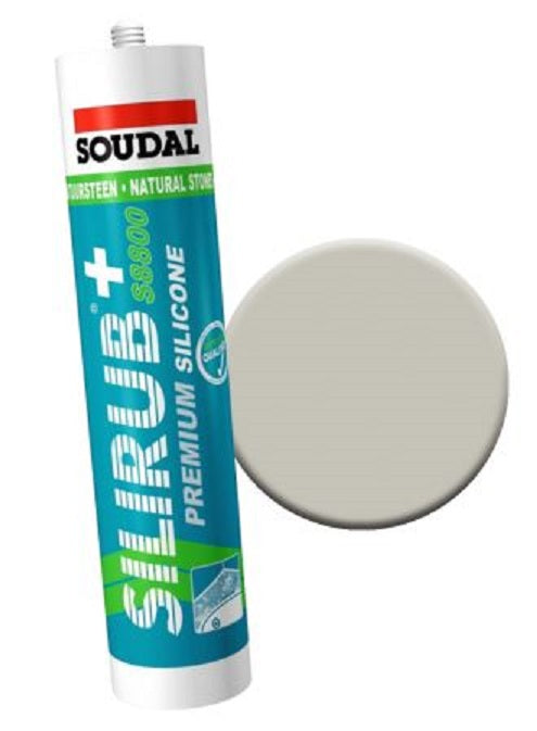 Soudal Silikon S8800 fugengrau Natursteinsilikon 300 ml Beckenrandsteine