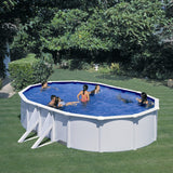 Pool 6,1 x 3,6 x 1,2 weiss OVAL Schwimmbecken Stahlwand