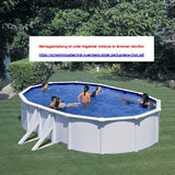 Pool 6,1 x 3,6 x 1,2 weiss OVAL Schwimmbecken Stahlwand