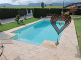 Pool 9m x 5m x 1,5m Rechteckig + Blaue Römertreppe rechteckig Styroporbecken