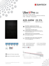 10 X Suntech Solarmodul  435W Glas Glas Solarpanel Bifacial PV Modul Full Black
