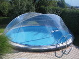 Cabrio Dom Ø 5,5m Rund Schwimmbad Pool Überdachung Solar schmaler Handlauf