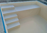 Komforttreppe Poolbreite 4m inkl. Sitzbankadapter 5 Stufen Einbautreppe