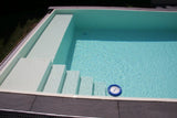 Komforttreppe Poolbreite 4m inkl. Sitzbankadapter 5 Stufen Einbautreppe