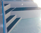 Ecktreppe Poolbreite 3,50m inkl. Sitzbankadapter 4 Stufen Einbautreppe Styropor