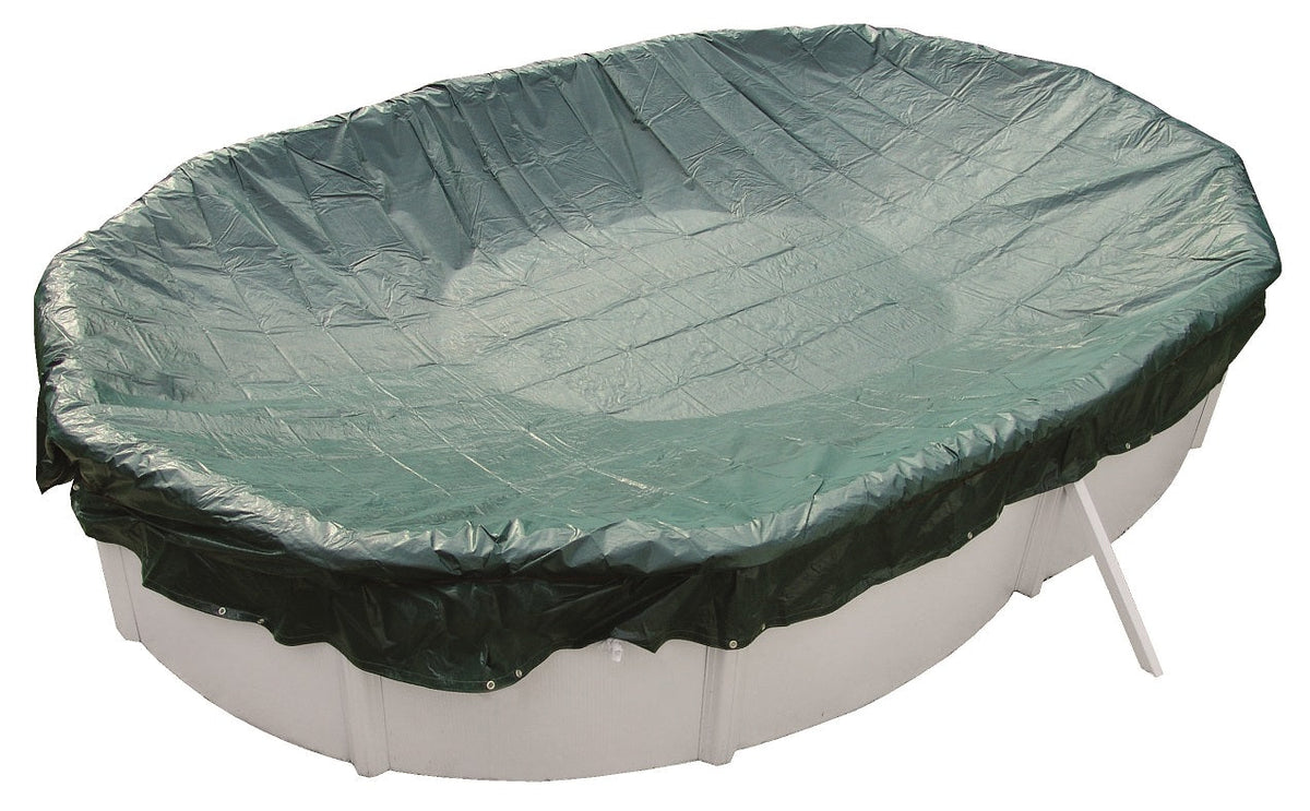 Winter Abdeckplane Oval 8m x 4m Poolabdeckung Schwimmbadabdeckung