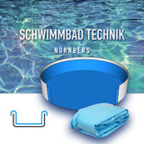 Innenfolie 7.30m x 3.60m x 1.35m oval Stärke 0,6mm blau Poolfolie