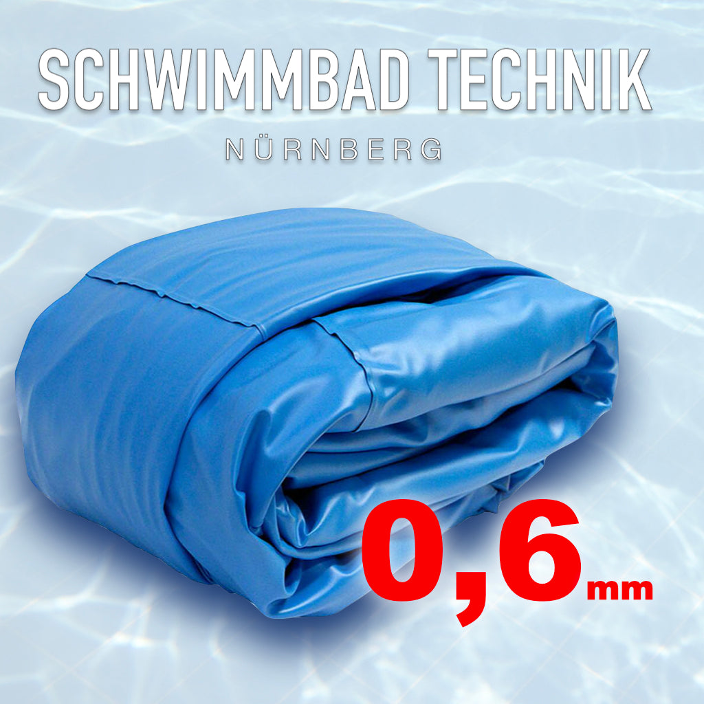 Innenfolie 9.20m x 4.60m x 1.35m oval Stärke 0,6mm blau Poolfolie