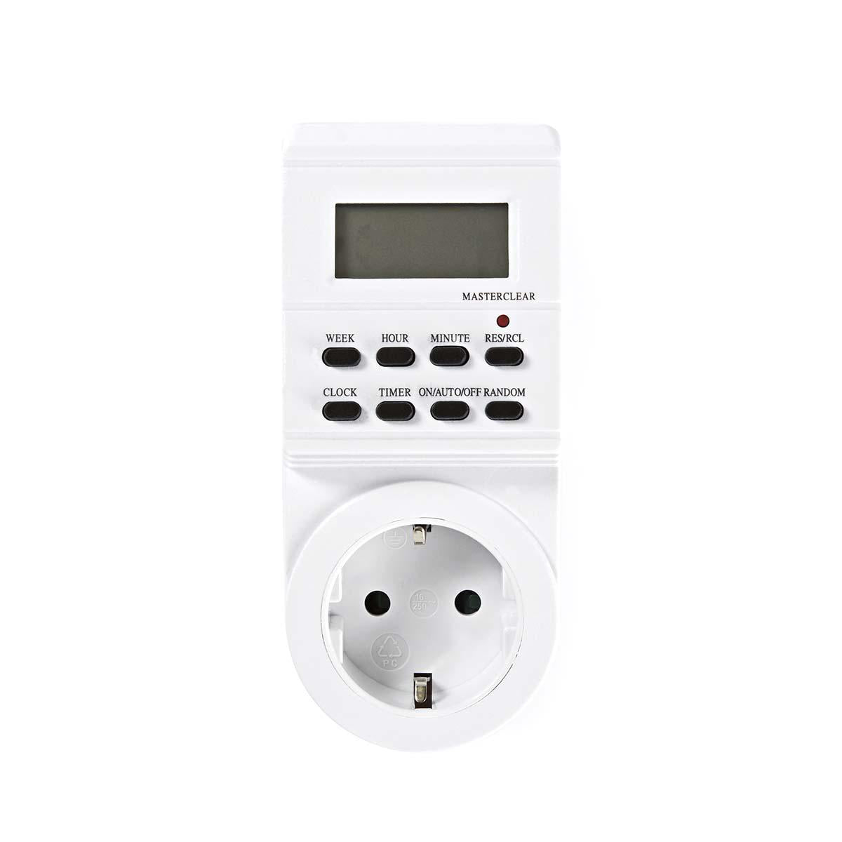 Zeitschaltuhr digital Steckdose Wochenzeitschaltuhr 3600W Timer Innen